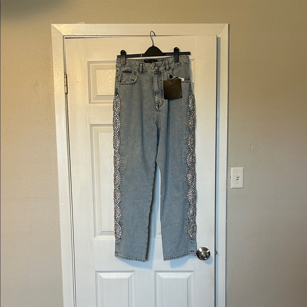 New authentic Philipp plein embellished jeans
